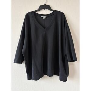 Cable & Gauge Black Butter Soft Sweatshirt Womens Plus Size 3X Loungewear